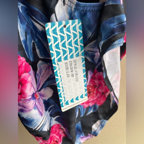 New Finz Women Floral Bikini One Piece Size L10 - Picture 5 of 9